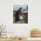 バルコニーで、1871年～72年ベルザモリソット ポスター (キッチン)