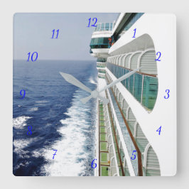 バルコニーの列の時間 スクエア壁時計