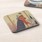 バルコニーの恋人(w/c紙で) コースター (左側)