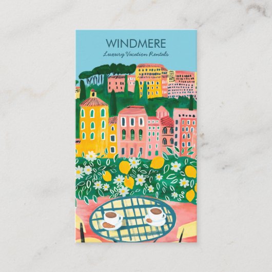 バルコニーバケーションレンタル不動産仲介業者QRアートから表示 名刺 (正面)