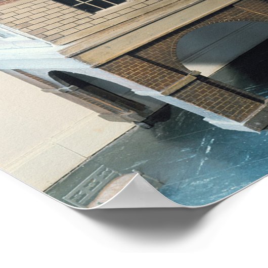 バルコニー付きのイギリスの手すり人形の家 ポスター (角)