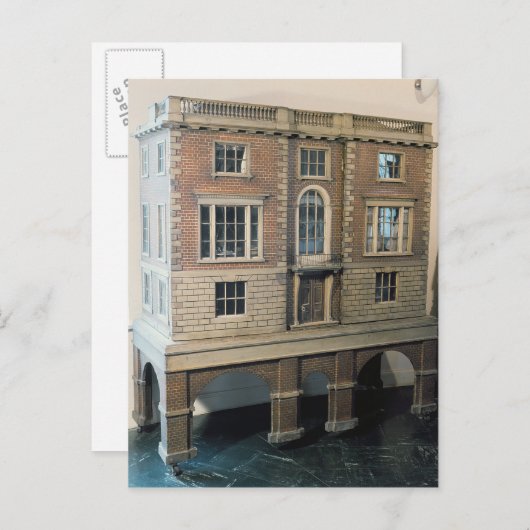 バルコニー付きのイギリスの手すり人形の家 ポストカード (正面/裏面)