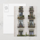 バルコニー付き建物 ポストカード (正面/裏面)