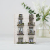 バルコニー付き建物 ポストカード (スタンド正面)
