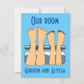 バルコニー足クルーズシップステートルームドアマーカー マグネット招待状 (正面)