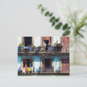 バルコニー、パセオ・デル・プラド、キューバのランドリー ポストカード (スタンド正面)