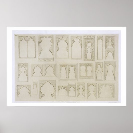 バルコニー、wi用イスラム教とムーア語のアーチデザイン ポスター (正面)