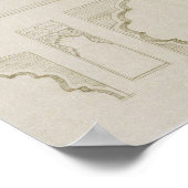 バルコニー、wi用イスラム教とムーア語のアーチデザイン ポスター (角)