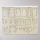 バルコニー、wi用イスラム教とムーア語のアーチデザイン ポスター (正面)