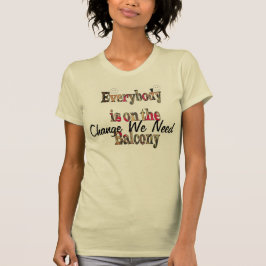 バルコニーTシャツに着ている人が必要な変更 Tシャツ