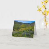 バルサムとルパン春開花 空白の カード (黄色い花)