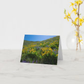 バルサムとルピネスーパーブルーム空白の カード (黄色い花)