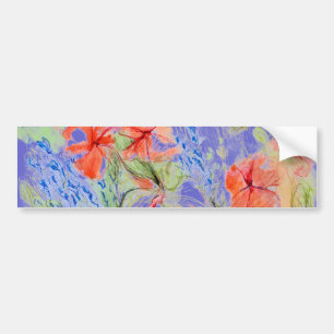 バルサムとロベリアの花 バンパーステッカー