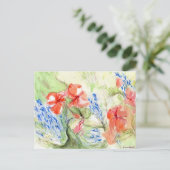 バルサムとロベリアの花 ポストカード (スタンド正面)