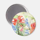 バルサムとロベリアの花 マグネット (正面/裏面)