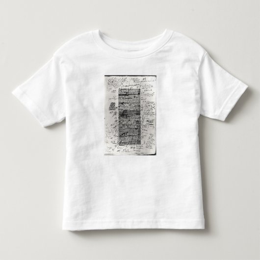 バルザックの仕事の1つからのページ トドラーTシャツ (正面)