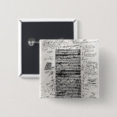 バルザックの仕事の1つからのページ 缶バッジ (正面&裏面)