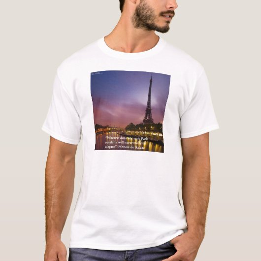 バルザック パリ フランスについて Tシャツ (正面)