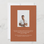 バルシモダンティテラコッタ写真卒業パーティーI 招待状 (裏面)