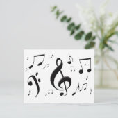 バルジング音楽ノートのポストカード ポストカード (スタンド正面)