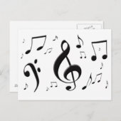 バルジング音楽ノートのポストカード ポストカード (正面/裏面)