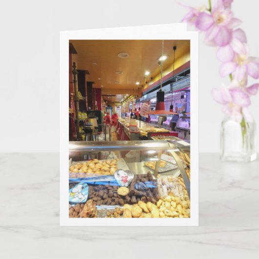 バルセイアの中央市場での菓子 カード (蘭)