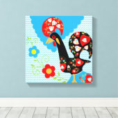 バルセロスのポルトガル人の雄鶏 キャンバスプリント (インサイチュ (ウッドフロア))