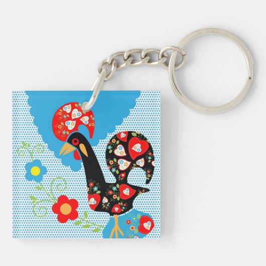 バルセロスのポルトガル人の雄鶏 キーホルダー (裏面)