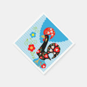 バルセロスのポルトガル人の雄鶏 スタンダードカクテルナプキン (角)