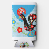 バルセロスのポルトガル人の雄鶏 スリム缶クーラー (裏面)