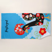 バルセロスのポルトガル人の雄鶏 ビーチタオル (正面)