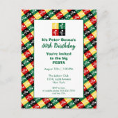 バルセロスのポルトガル産の雄鳥の誕生日パーティー インビテーションポストカード (正面)