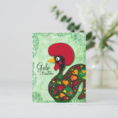 バルセロスの典型的なロスター – Galo de Barcelos ポストカード (スタンド正面)