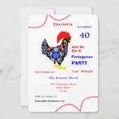 バルセロスルースターポルトガルパーティーテーマ 招待状 (正面)