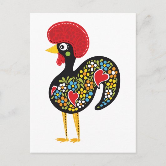 バルセロス・ポルトガルの有名な雄鶏Nr. 07 ポストカード (正面)