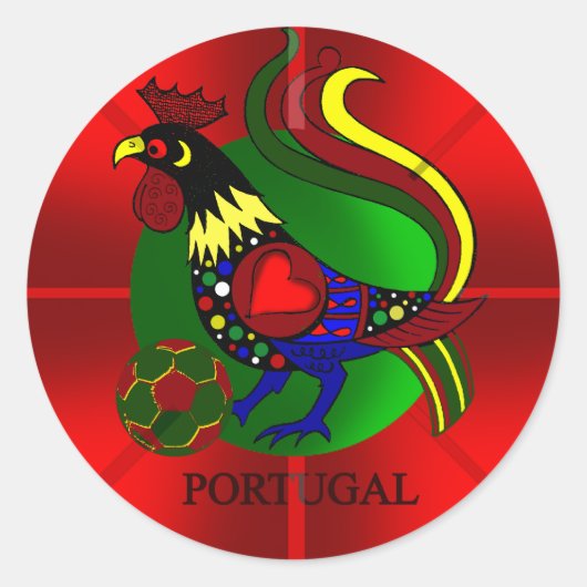 バルセロスFutebol - Por Tugas de Portugal ラウンドシール (正面)