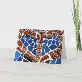 バルセロナからのハートのタイル カード