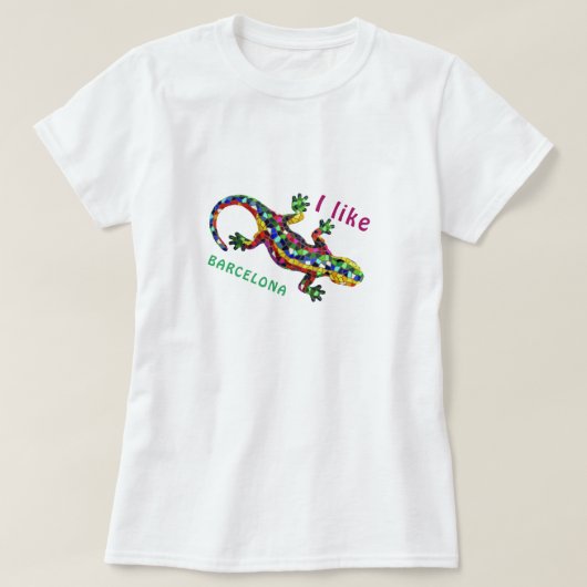 バルセロナが好きなTシャツ Tシャツ (デザイン正面)