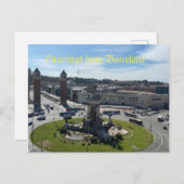 バルセロナのはがき ポストカード (正面/裏面)