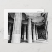 バルセロナのアントニオ・ガウディ公園グエルの写真 シーズンポストカード (正面/裏面)