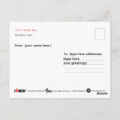 バルセロナのサッカー狂犬 ポストカード (裏面)