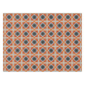 バルセロナのタイルの赤い八角形パターン テーブルクロス (正面(横))