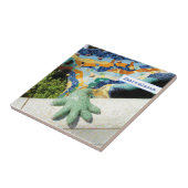 バルセロナのトカゲ手のモザイク タイル (側面)