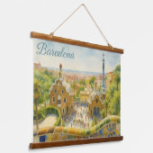 バルセロナのパークグエル 吊り下げ型タペストリー (傾斜あり)