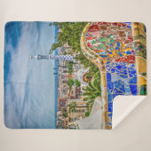 バルセロナのユニークなぼろぼろのシックなモダン シェルパブランケット (正面(横))