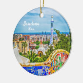 バルセロナのユニークな写真の近代美術 セラミックオーナメント (左)