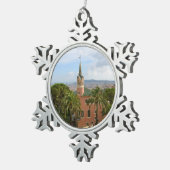 バルセロナの公園Guell スノーフレークピューターオーナメント (右)