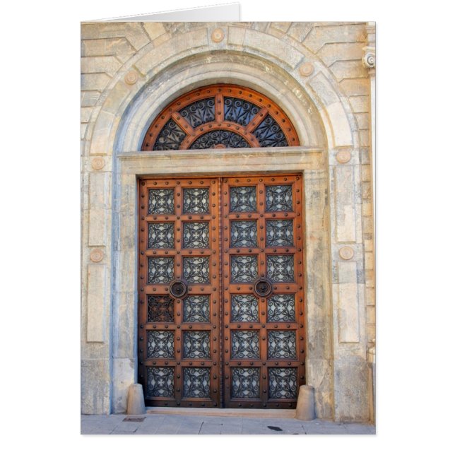 バルセロナの古い四分の一ドア-ブランクの中カード (正面)