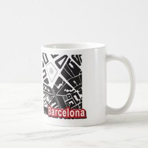 バルセロナの地図のマグ コーヒーマグカップ