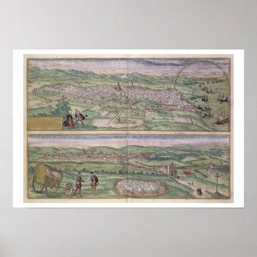 バルセロナの地図, 'シビタスオルビステラルム'から ポスター (正面)